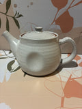 Teapot - Ridged Speckled White Large (480ml)