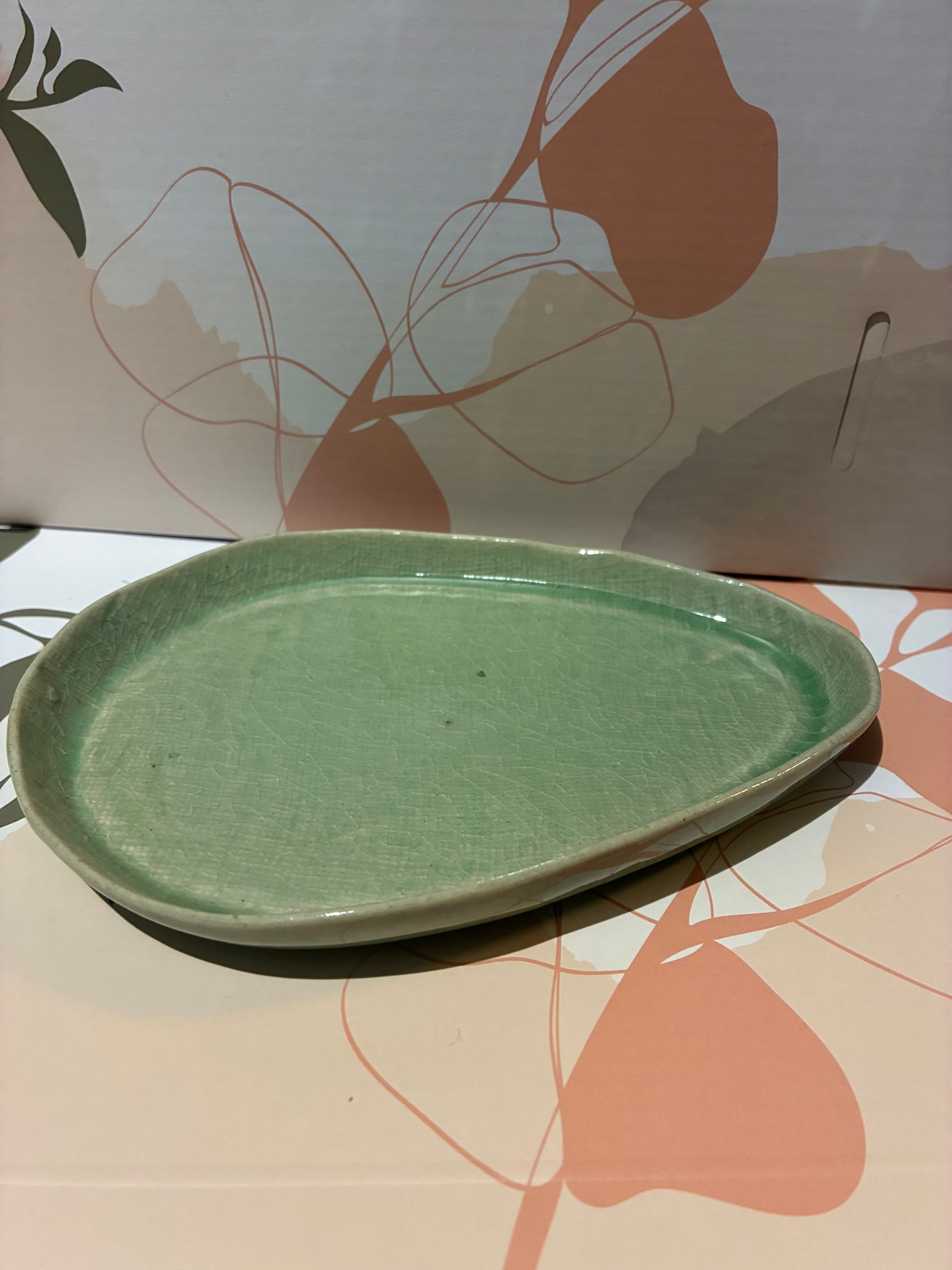 Saucer Arc Green Glaze